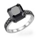טבעת אירוסין - טבעת יהלומים - דגם טבעת רדיאנט בשחור