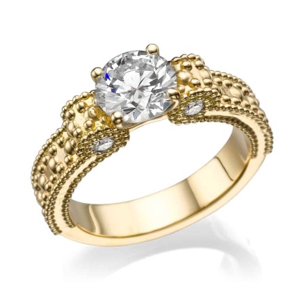 טבעת אירוסין - טבעת יהלומים - דגם טבעת פפיון