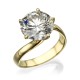 טבעת אירוסין - טבעת יהלומים - דגם מסובבת