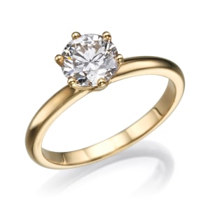 טבעת אירוסין עם יהלום מרכזי - דגם מרטין