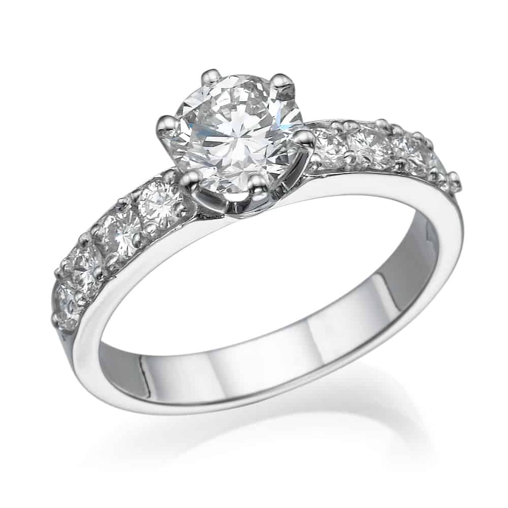 טבעת אירוסין - טבעת יהלומים - דגם כתר