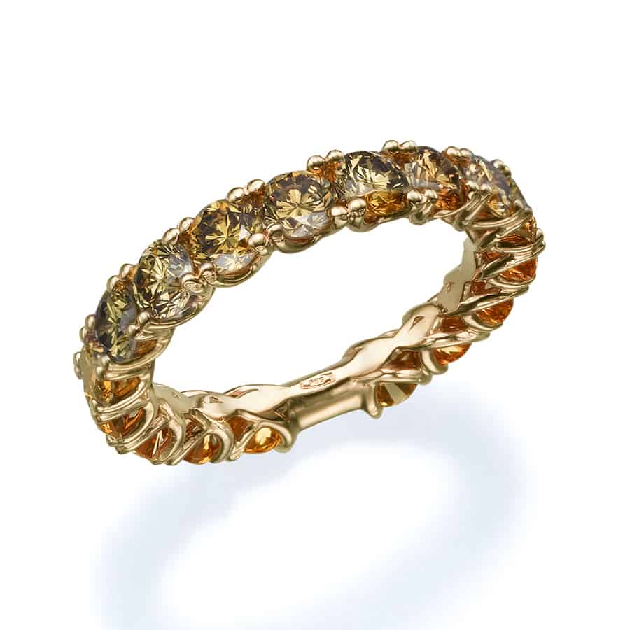 טבעת יהלומים איטרניטי פנסי קולור, טבעת אירוסין